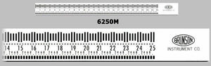 Brunson 6000M White Face Optical Tooling Scale - Metric