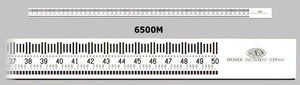 Brunson 6000M White Face Optical Tooling Scale - Metric