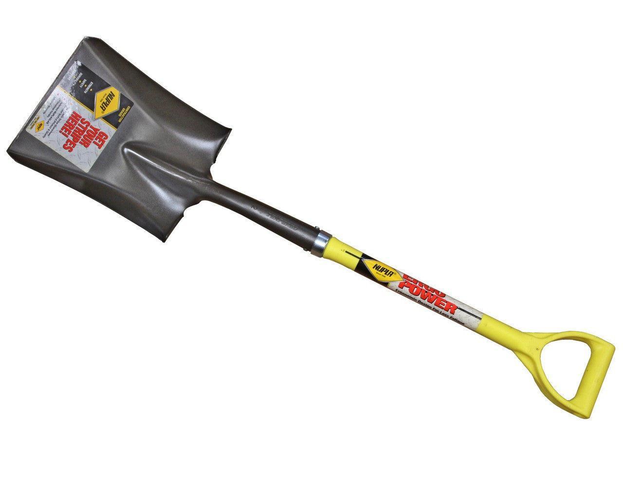 Nupla 27" Ergo Power Square Point Shovel – D-Grip Handle