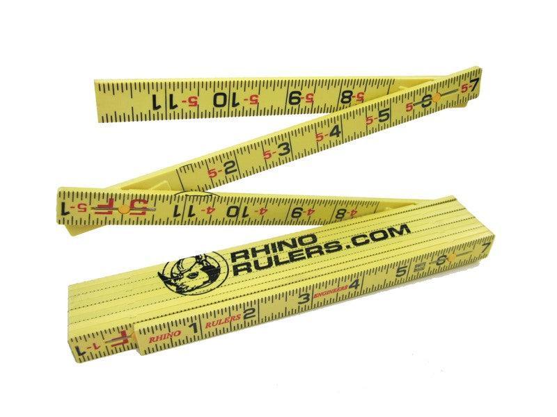 Rhino Ruler Folding Ruler – 1/2" x 6', Engineer’s Scale (MPN: 55125)