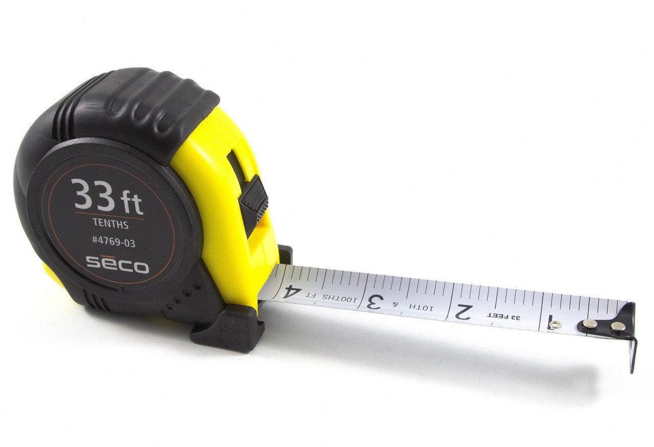 SECO Heavy-Duty Surveyor’s Tape Measure – 33', 10ths (MPN: 4769-03)