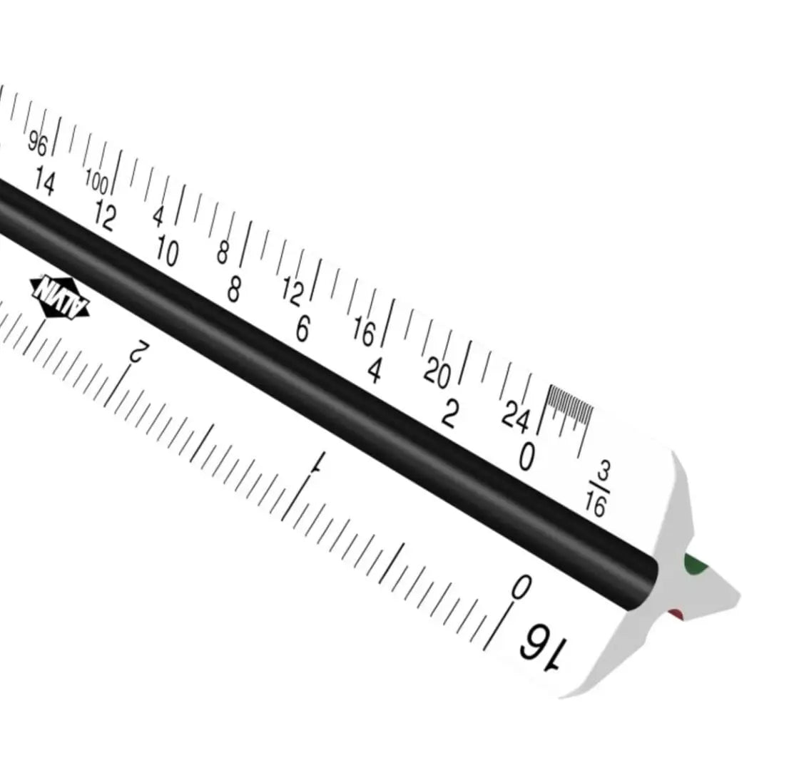 Alvin 240P Drafting 12″ Color-Coded Architectural Scale