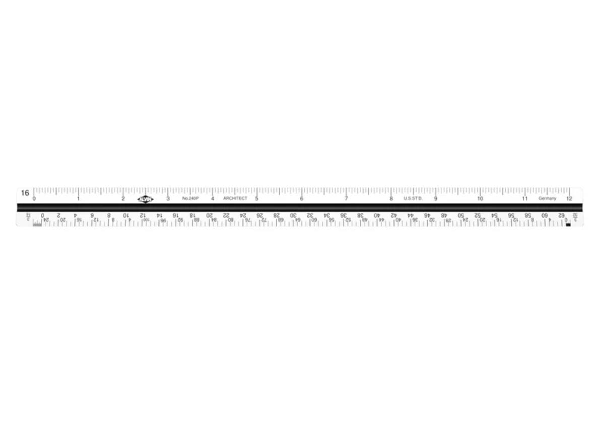 Alvin 240P Drafting 12″ Color-Coded Architectural Scale