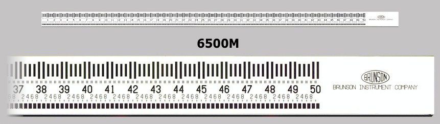 Brunson 6000M White Face Optical Tooling Scale - Metric