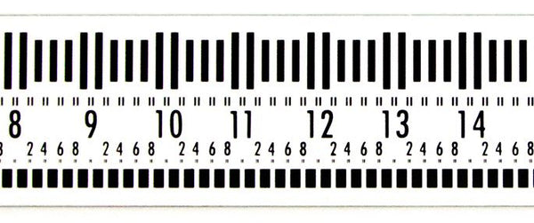 Brunson 6000M White Face Optical Tooling Scale - Metric