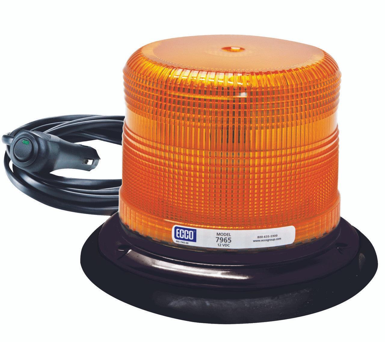 ECCO Pulse II LED Beacon Light – Amber, Vacuum-Magnet Mount (7965A-VM)