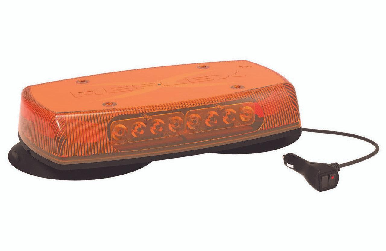 Ecco Reflex LED Mini Bar -Amber, 15" -Vacuum-Magnet Mount