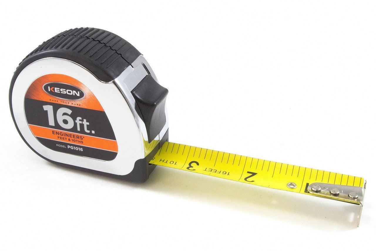Keson 16' Tape Measure – Feet & Tenths