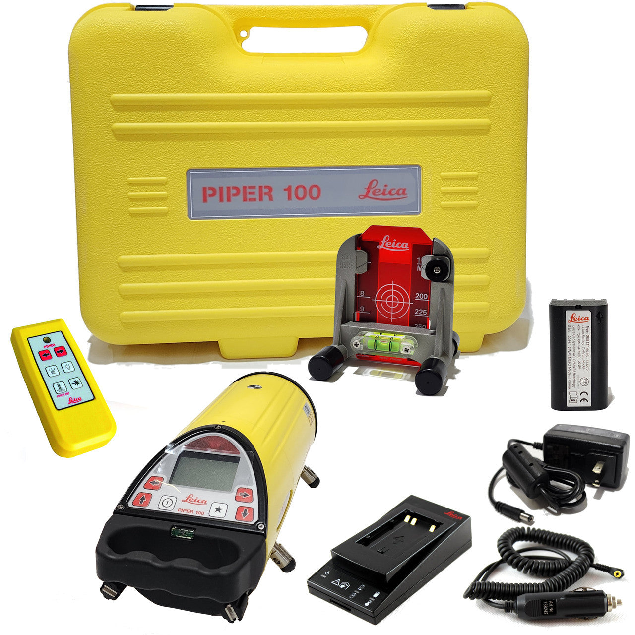 Leica Piper 100 Pipe Laser Package - Red Beam 748704 - with Remote Control