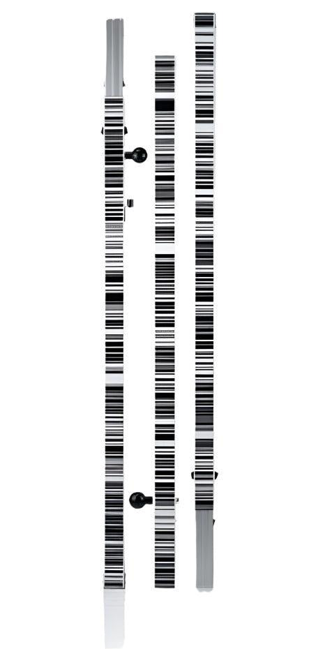 Leica Barcode Rod GKNL4F 13FT (3-Sections) with Bag & Circular Vial