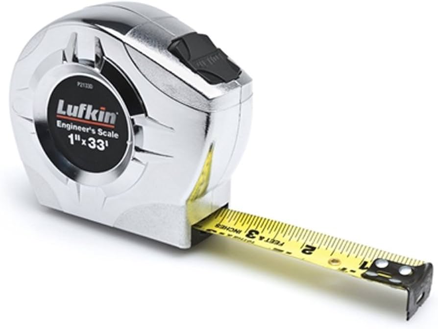 Lufkin 33' Chrome Tape (Tenths & Hundredths)