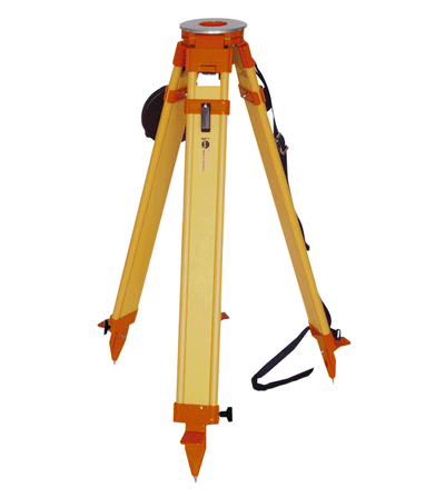Nedo Heavy-Duty Surveyor's Grade Wooden Tripod - Dual Clamp