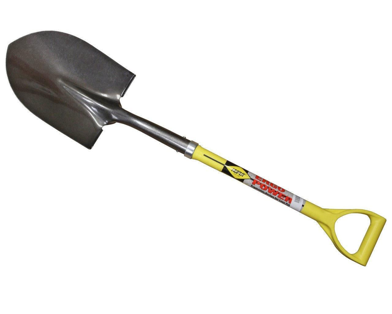 Nupla 27" Ergo Power Round Point Shovel (D-Grip Handle)