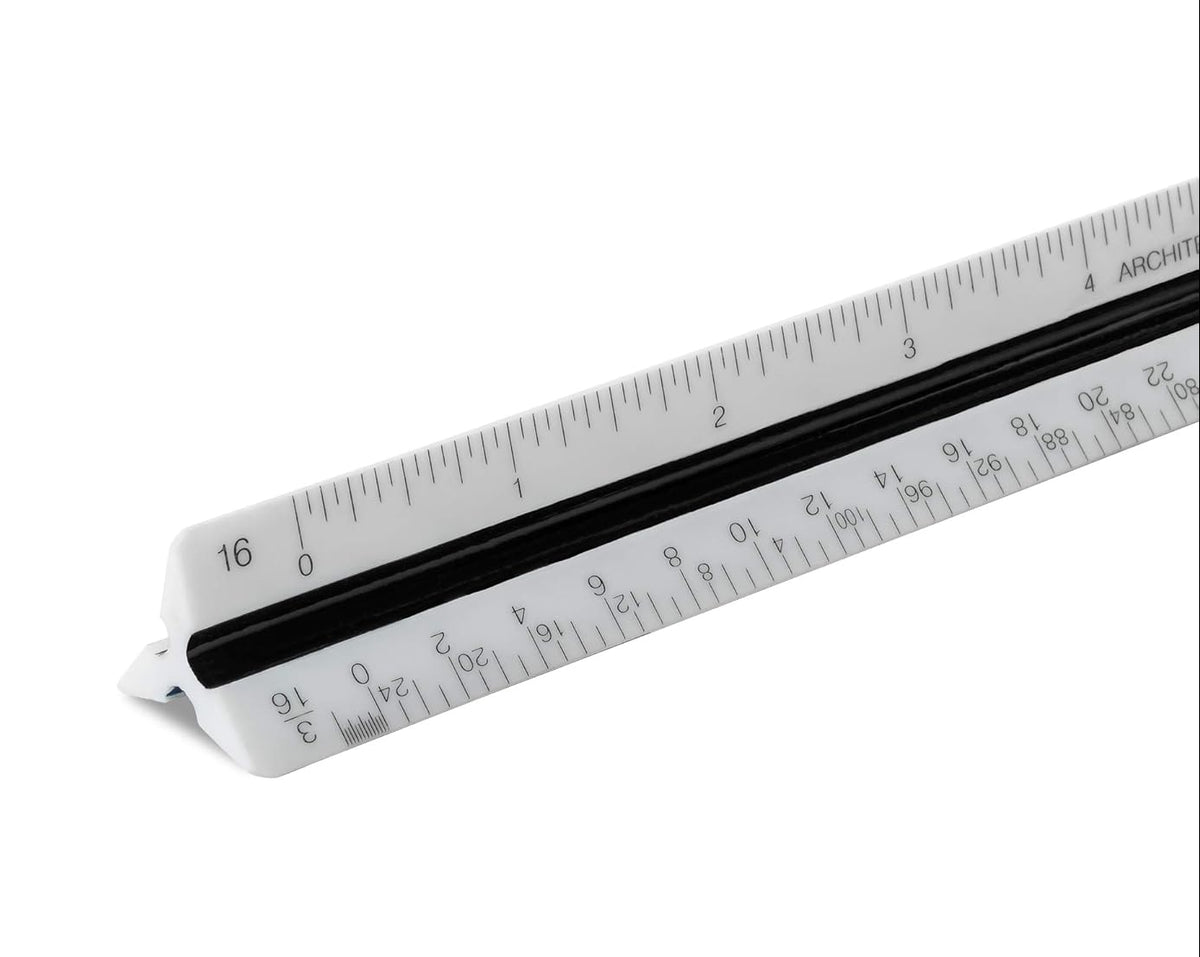 Pacific Arc Architect Triangle Scale Ruler 12 Inch - T-5120