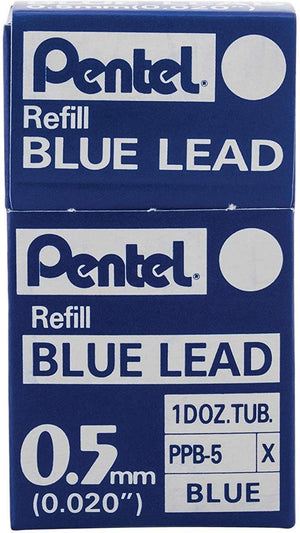 Pentel Colour Lead Refills (Blue, HB Grade, 0.5mm)