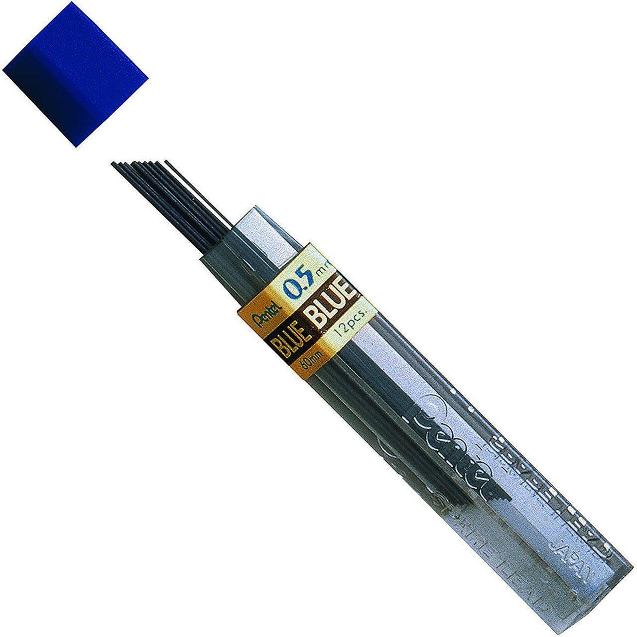 Pentel Colour Lead Refills (Blue, HB Grade, 0.5mm)