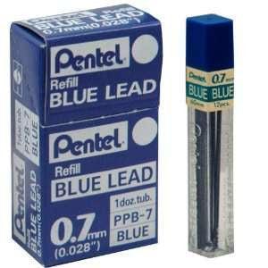 Pentel Colour Lead Refills (Blue, HB Grade, 0.7mm)