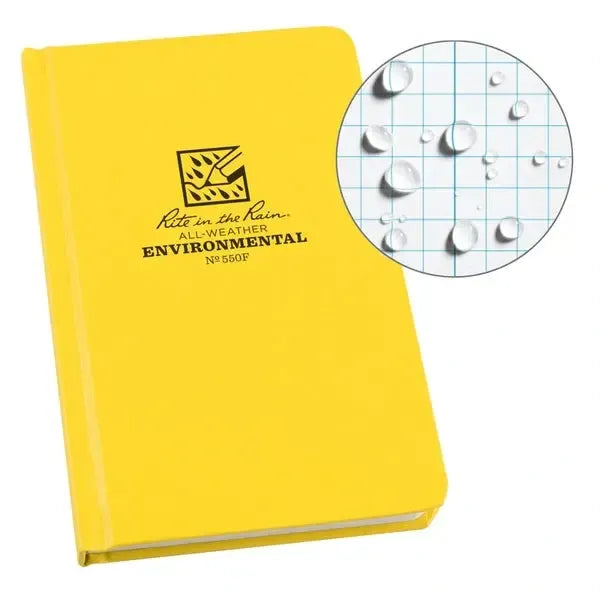 Rite in the Rain All-Weather Environmental Field Book- 4 & 3/4" x 7 & 1/2" - Hard Cover