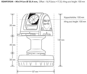 Rothbucher Mini Prism RSMP395M - 100mm tilting axis height