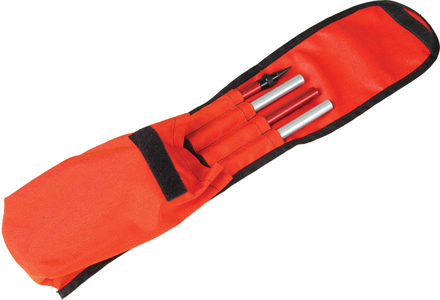 SECO Red European Style Compact & Portable Prism Pole System - Offset 0,-30 mm