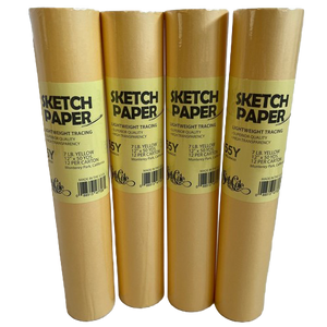 Seth Cole 55Y 7lb 18"x50yds Yellow Sketch Paper Roll 1" Core (9GL00440)