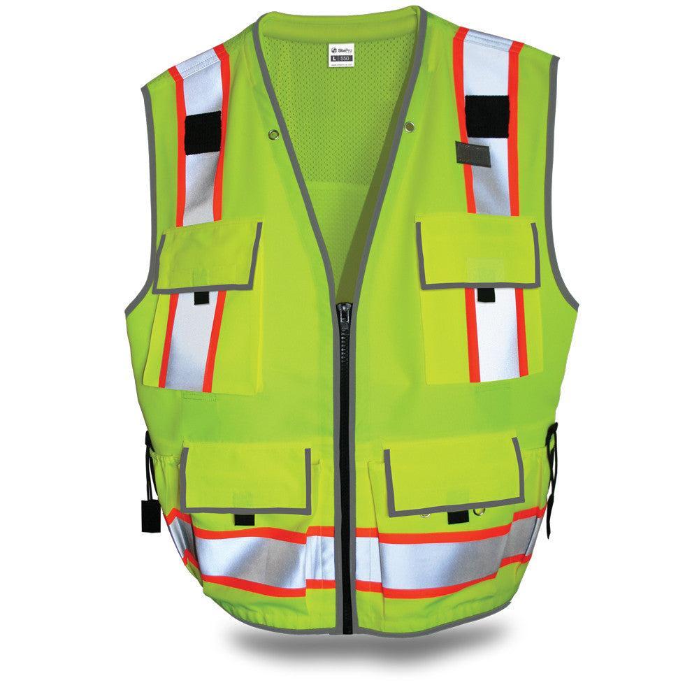 SitePro 550 Surveyor's Hi-Vis Orange Safety Vest, Class 2