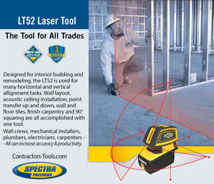 Spectra LT52 Red Laser with Cross Line and 5 Alignment Points