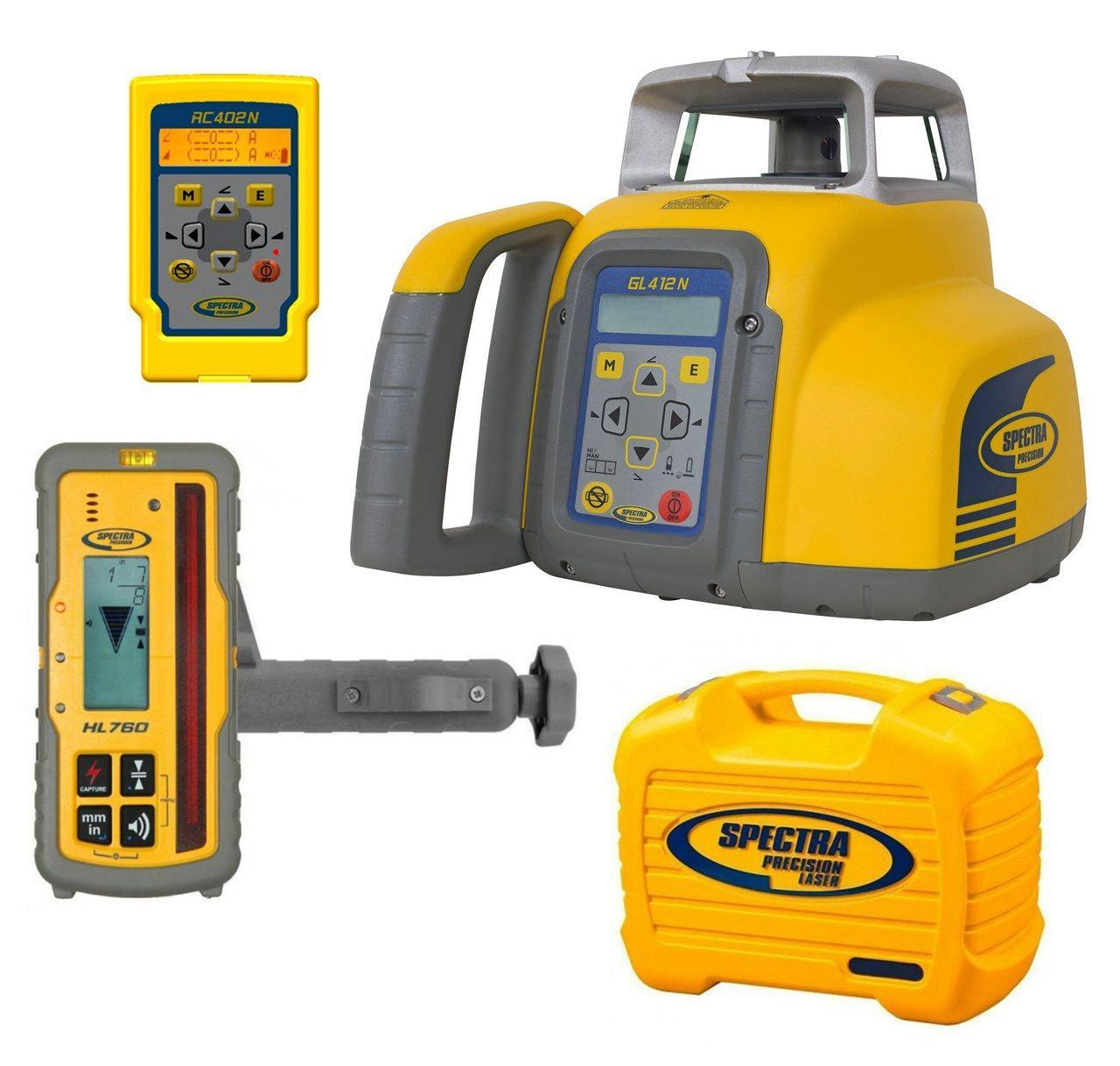 Spectra Precision GL412N Single Grade Laser Kit (with HL760 Receiver and RC402N Remote)
