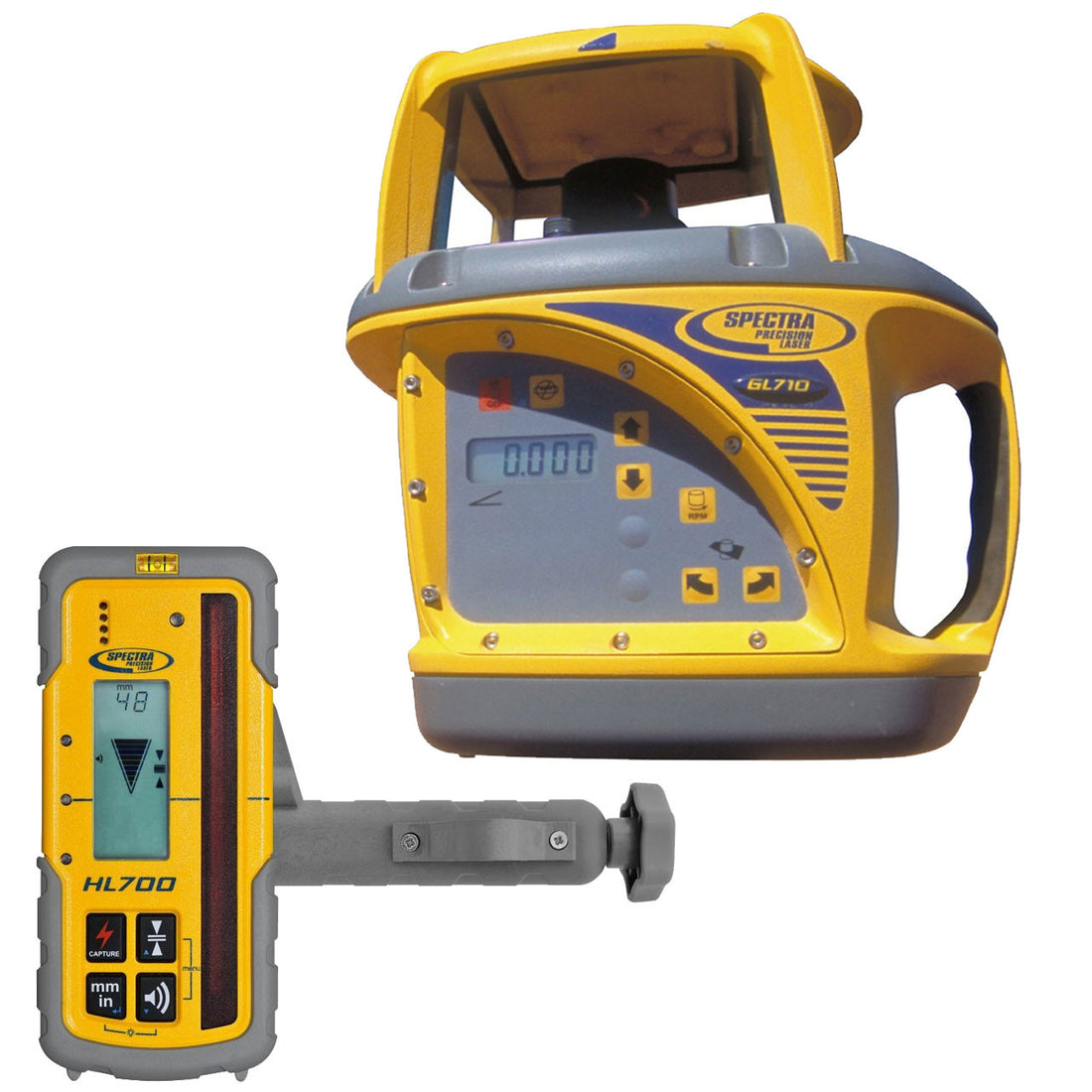 Spectra Precision GL710 Single Grade Laser Kit with HL700 Receiver ...