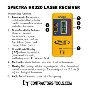 Spectra Precision HR320 Laser Detector with C59 Bracket