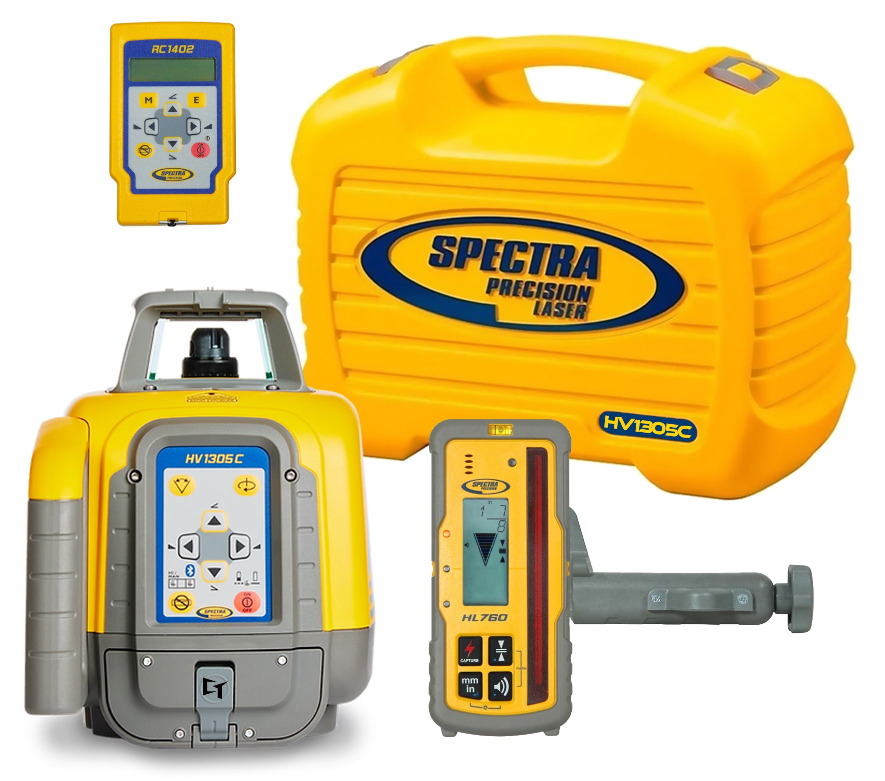 Spectra Precision HV1305C-4 Horiz/Vert - Interior/Exterior RED Beam Laser Package Kit