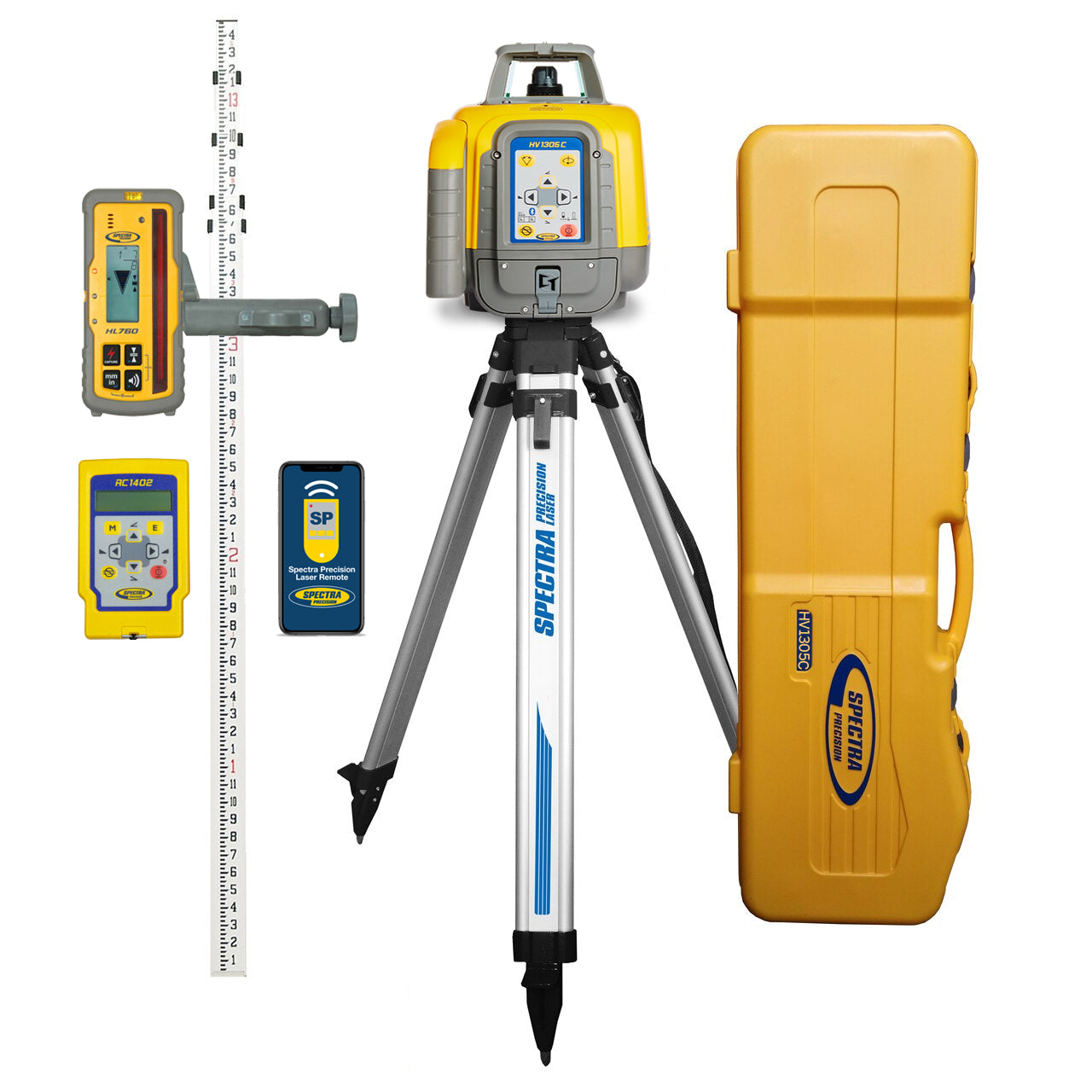 Spectra Precision HV1305C-SC-2 Horiz/Vert - Interior/Exterior RED Beam Laser Package