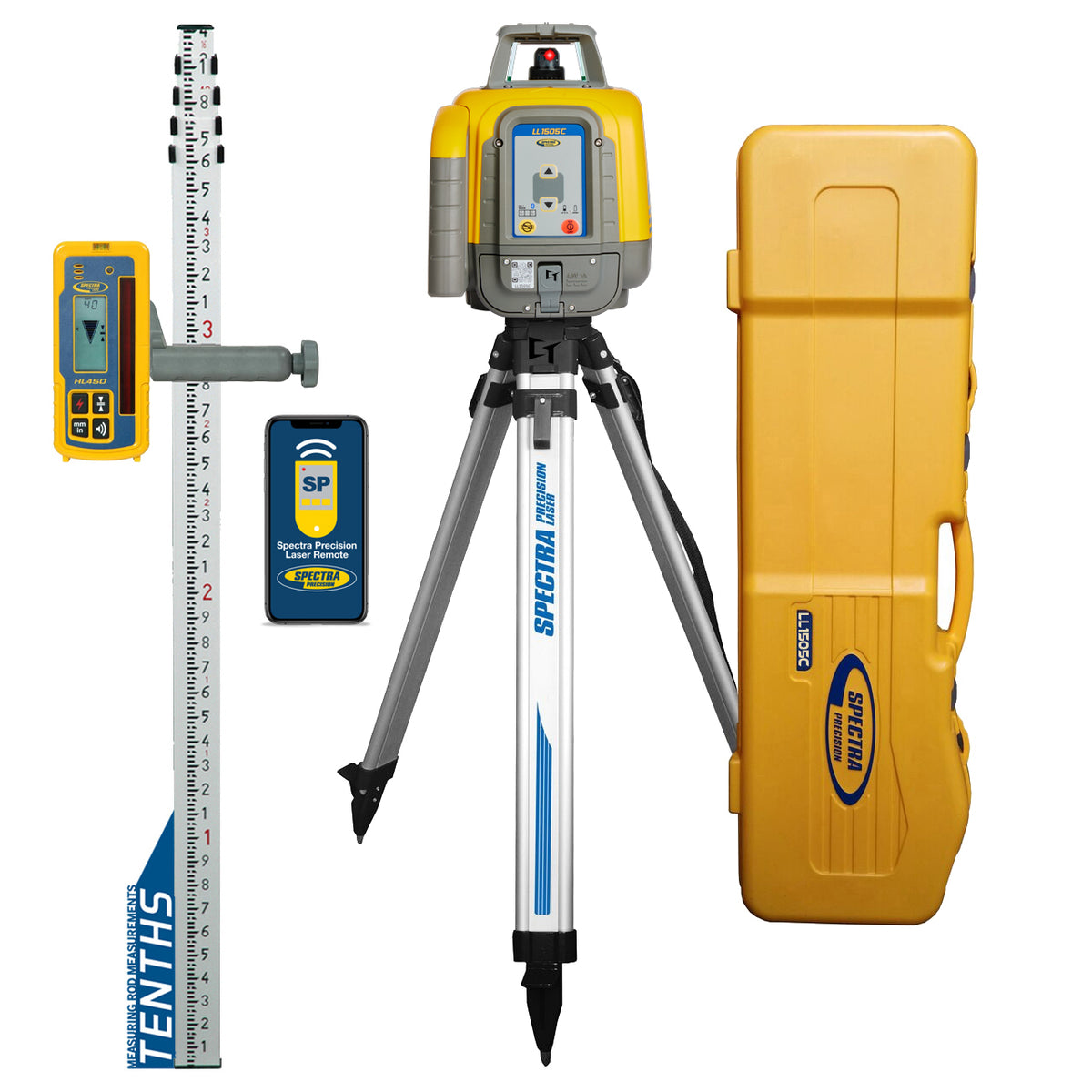 Spectra Precision LL1505C-1/ LL1505C-2 Laser level Package Kit