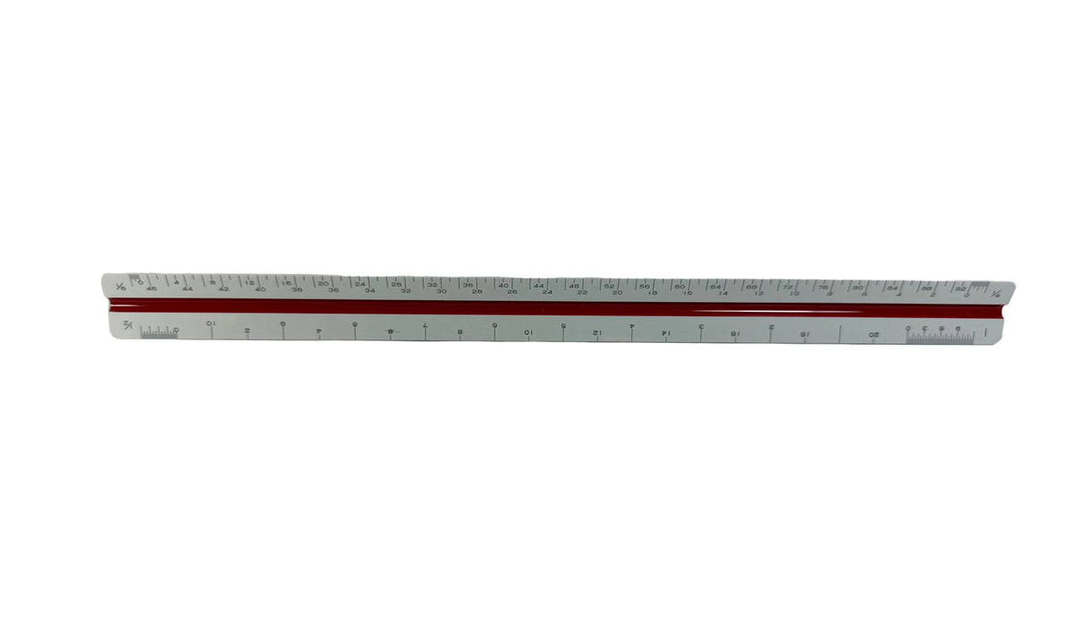 Teledyne Post 38CT-580 Drafting Engineering Triangle Ruler With Clear Case
