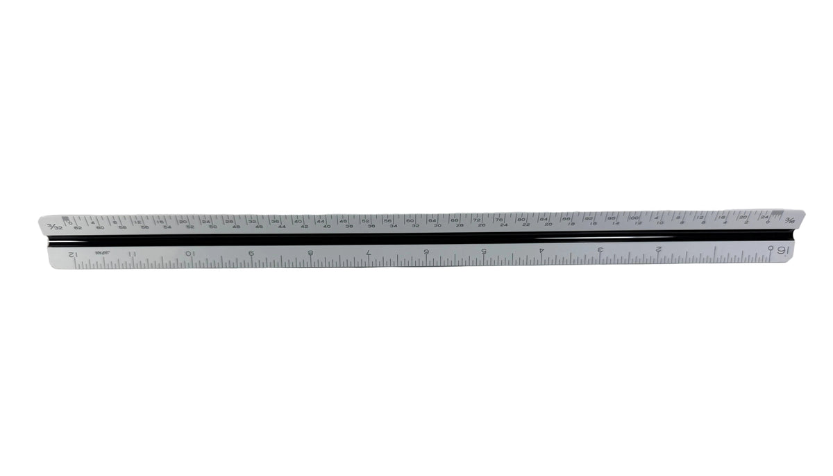 Teledyne Post 38CT-580 Drafting Engineering Triangle Ruler With Clear Case