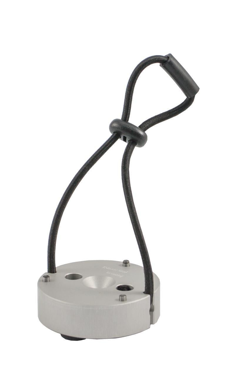 Tripod-leg shoe with rubber-buffers