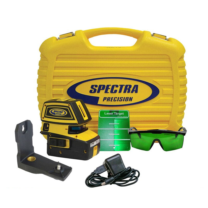 Spectra LT52G Green Laser with Cross Line and 5 Alignment Points